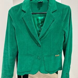 Le Tigre Vibrant Green Corduroy Blazer Size XS